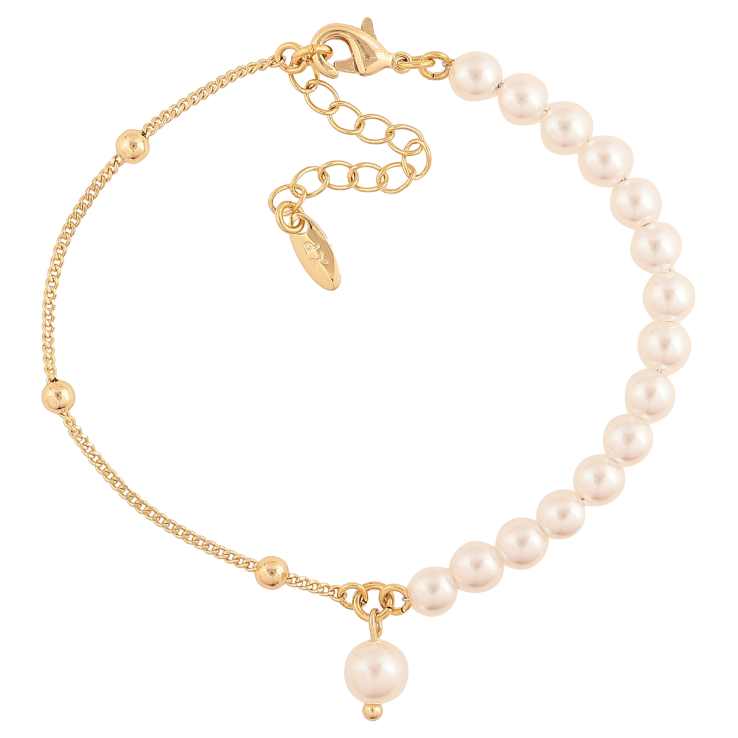 Браслет Xuping колір Позолота 14K "Ланцюжок з перлинними намистами" розмір з доп. ланцюжком 17.5-20.5см х 1-5мм фото №10