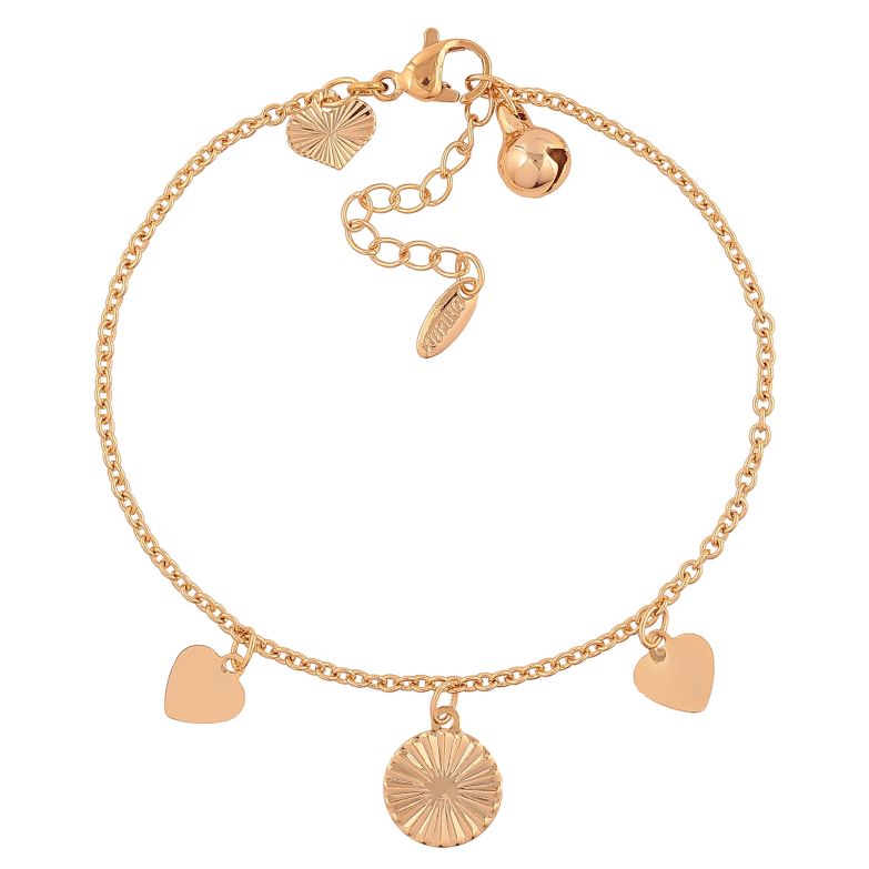 Браслет Xuping колір Позолота 18K "Ланцюжок з підвісками" розмір з дод. ланцюжком 17-20см х 2мм фото №1