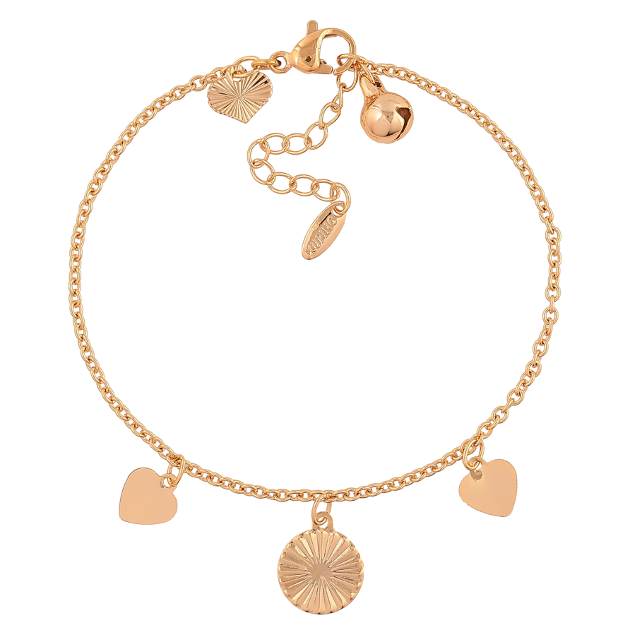 Браслет Xuping колір Позолота 18K "Ланцюжок з підвісками" розмір з дод. ланцюжком 17-20см х 2мм фото №1