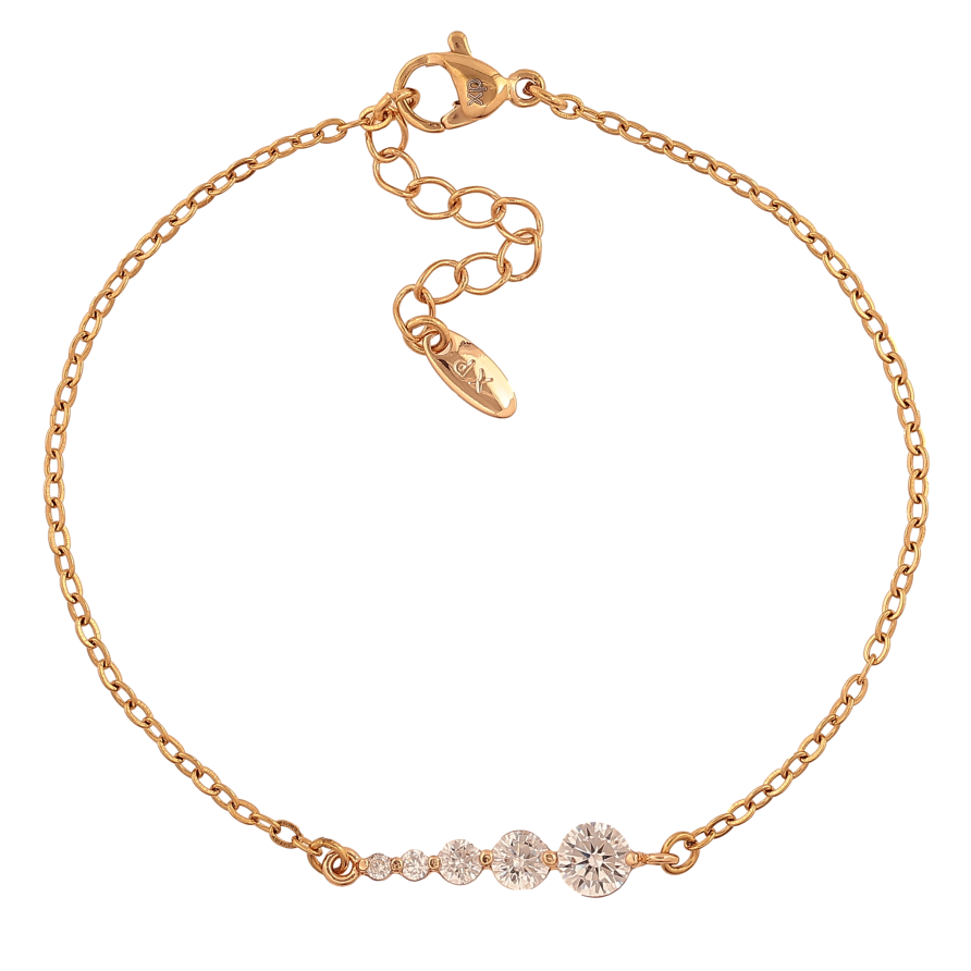 Браслет Xuping цвет Позолота 18K "Цепочка с кристальной вставкой" размер с доп. цепочкой 17.5-20.5см х 1.5-5мм фото №1 Браслет Xuping цвет Позолота 18K "Цепочка с кристальной вставкой" размер с доп. цепочкой 17.5-20.5см х 1.5-5мм фото №1