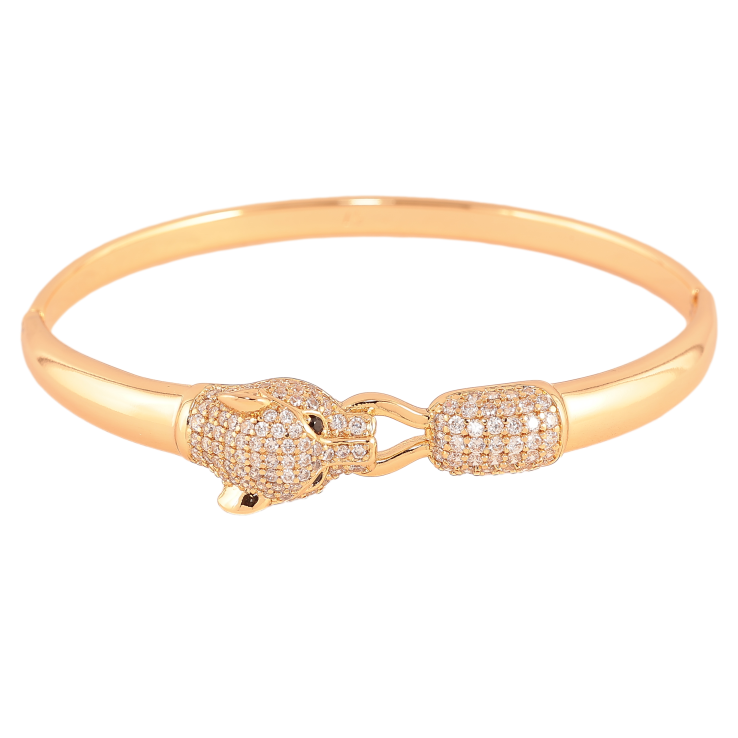 Браслет Xuping колір Позолота 18K "Ягуар з інкрустацією кристалами" ø 5.7см фото №15