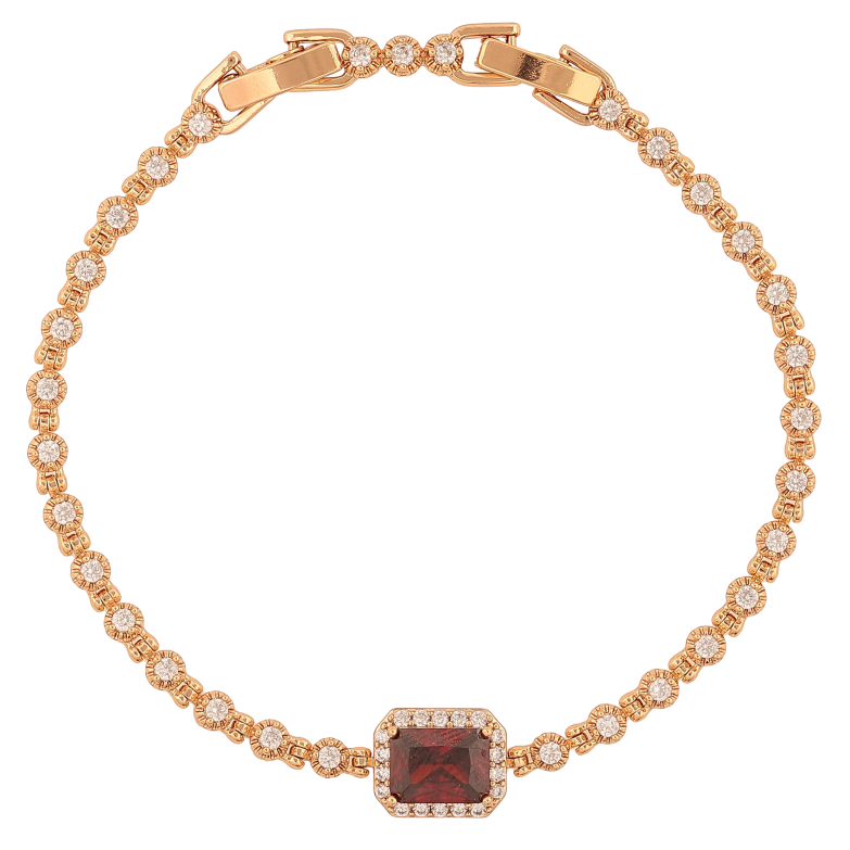 Браслет Xuping цвет Позолота 18K "Узор с кристаллами" длинна с доп. замком 17,19см х 3-9мм фото №1