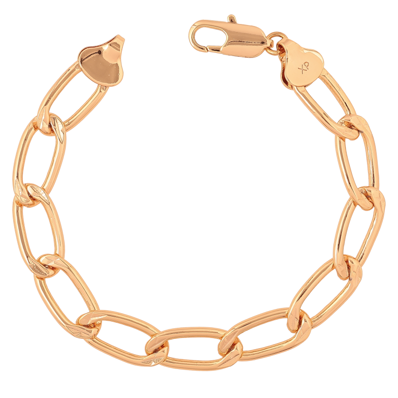 Браслет Xuping цвет Позолота 18K "Цепочка Панцирная" размер 19.5см х 9мм фото №2