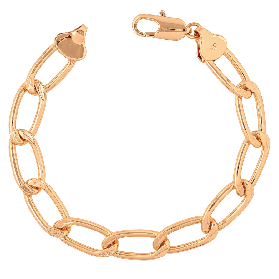 Браслет Xuping цвет Позолота 18K "Цепочка Панцирная" размер 19.5см х 9мм фото №1