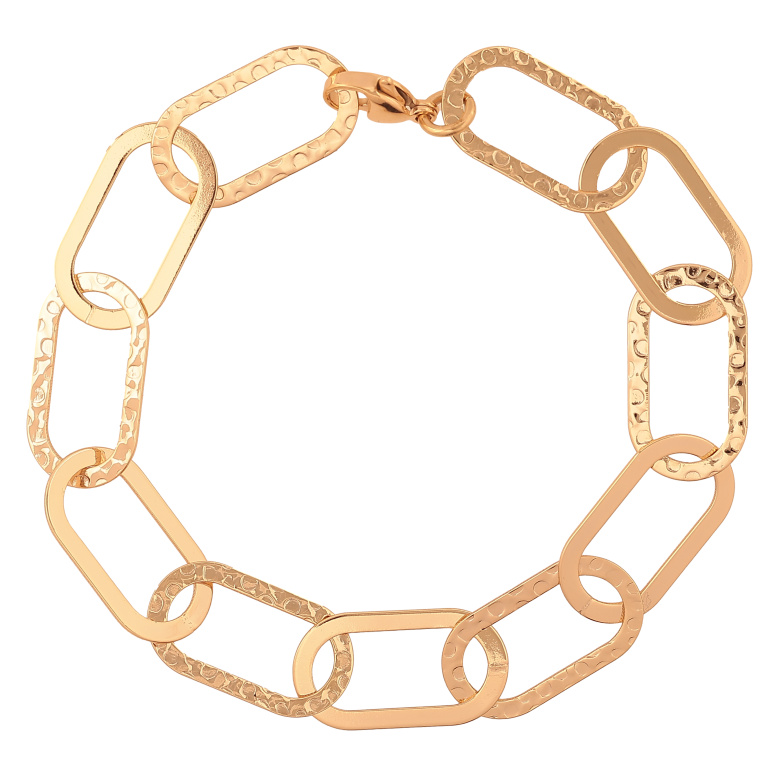 Браслет Xuping колір Позолота 18К "Ланцюжок Фантазійний з візерунком" розмір 20.5см х 12мм фото №6