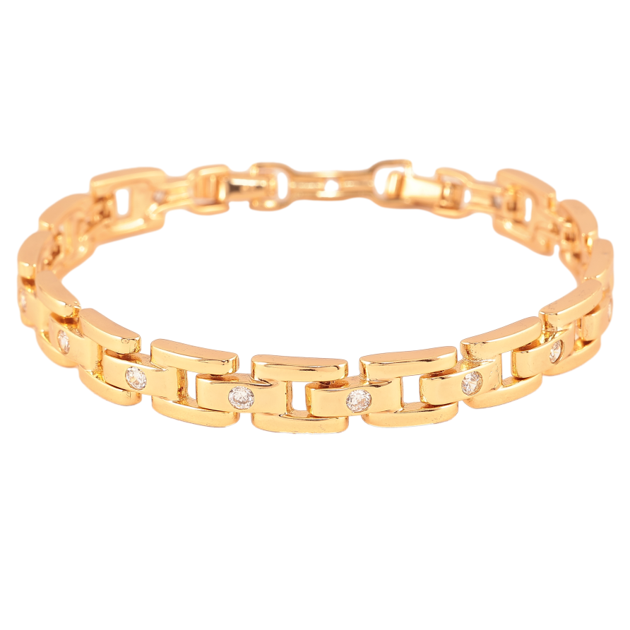 Браслет Xuping цвет Позолота 18К "Узор с кристаллами" размер с доп. замком 17.5,19.5см х 8мм фото №1 Браслет Xuping цвет Позолота 18К "Узор с кристаллами" размер с доп. замком 17.5,19.5см х 8мм фото №1