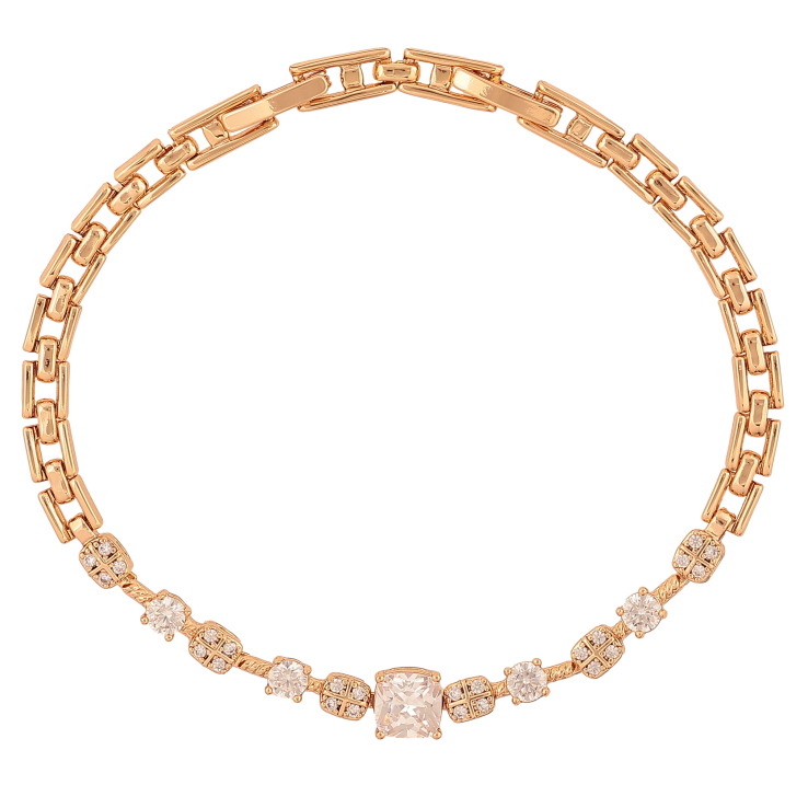 Браслет Xuping колір Позолота 18К "Візерунок з кристалами" розмір з дод. замком 17,19см х 1.5-6мм фото №6