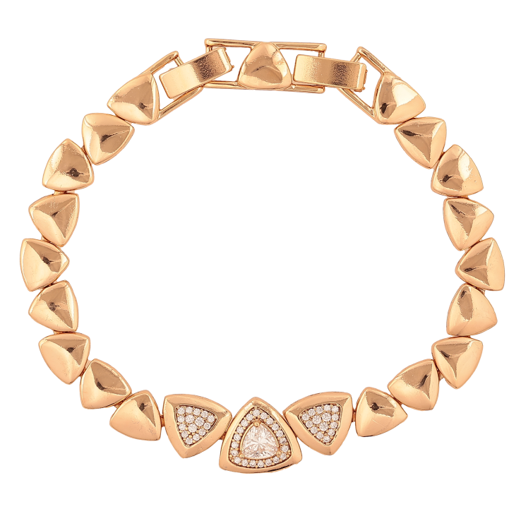 Браслет Xuping цвет Позолота 18K "Узор с кристаллами" размер с доп. замком 17,19см х 7-11мм фото №24