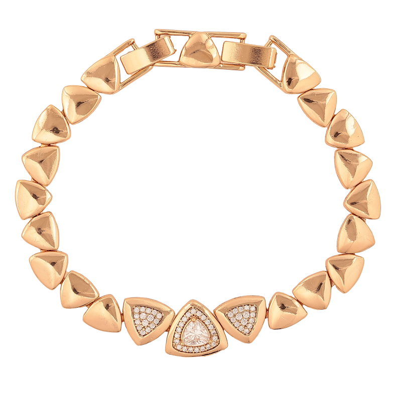 Браслет Xuping колір Позолота 18K "Візерунок з кристалами" розмір з дод. замком 17,19см х 7-11мм фото №1