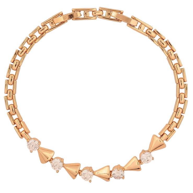 Браслет Xuping колір Позолота 18K "Візерунок з кристалами" розмір з дод. замком 17.5, 19.5см х 4-6мм фото №23