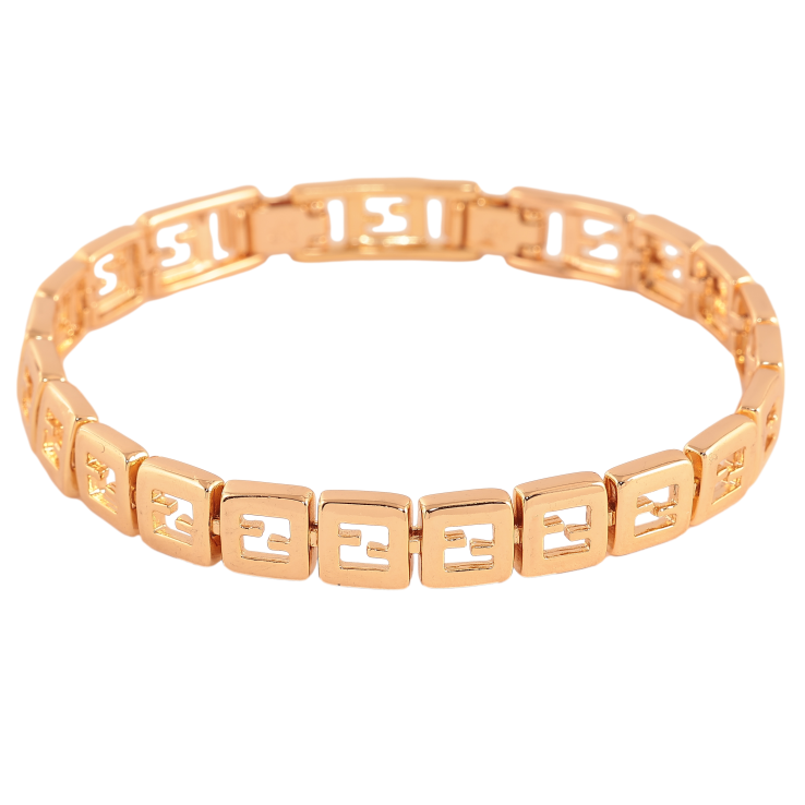 Браслет Xuping цвет Позолота 18K "Декоративный узор" размер с доп. замком 17,19см х 8мм фото №8