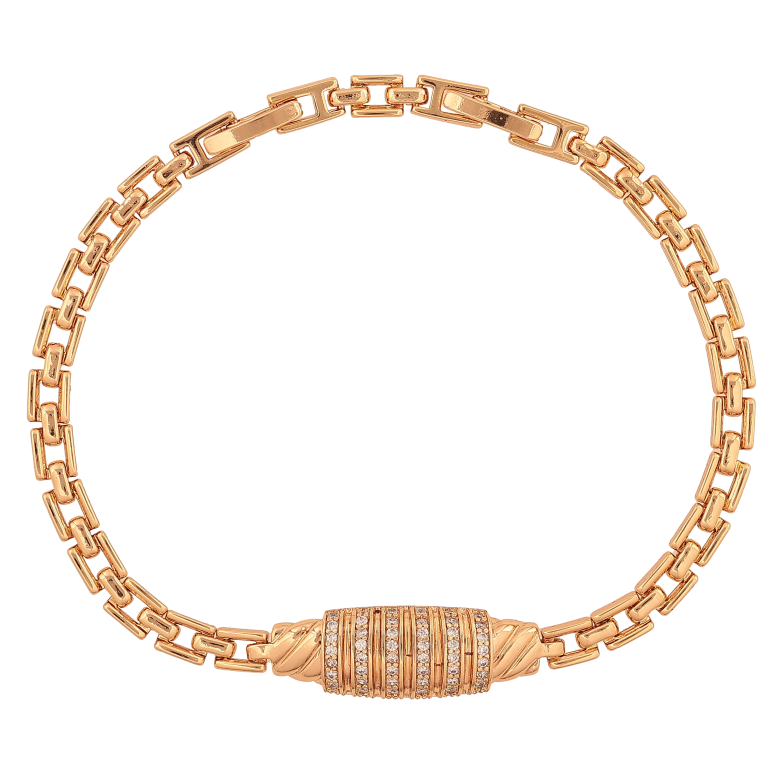 Браслет Xuping колір Позолота 18K "Візерунок з кристалами" розмір з дод. замком 18,20см х 4-9мм фото №1