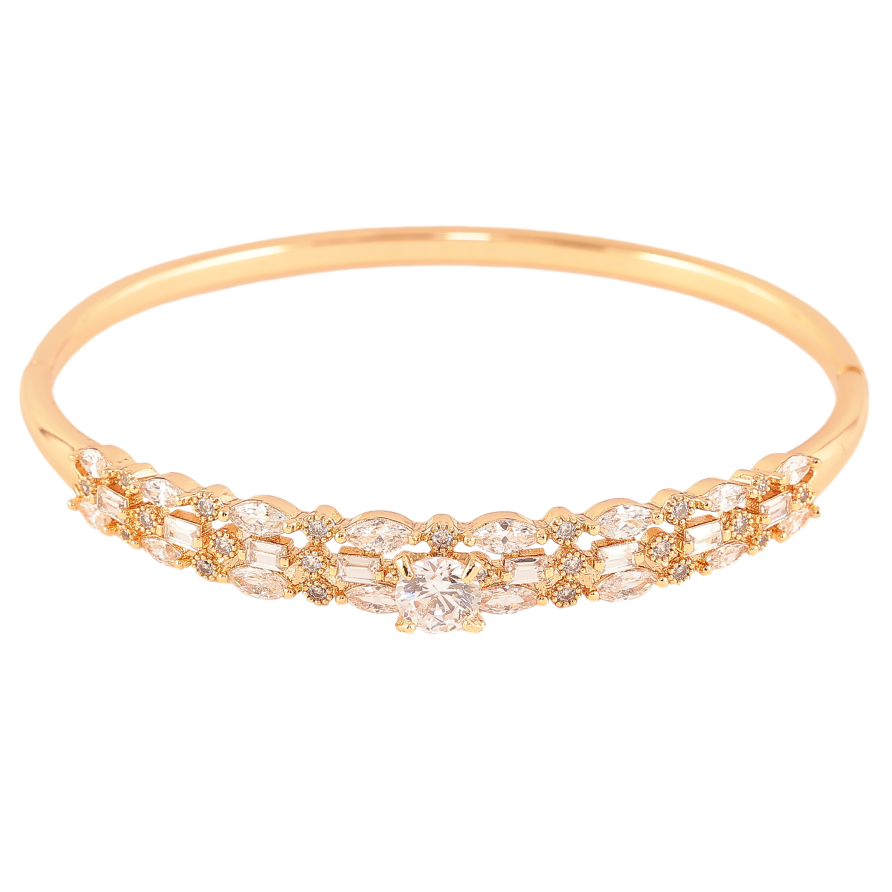 Браслет Xuping колір Позолота 18K "Інкрустація кристалами" ø 6см фото №1 Браслет Xuping колір Позолота 18K "Інкрустація кристалами" ø 6см фото №1