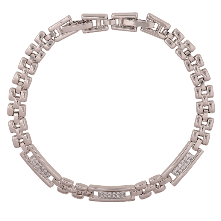 Браслет Xuping колір Родій "Декоративний візерунок з кристалами" довжина з дод. замком 17.5,19.5см х 6мм фото №10 Браслет Xuping колір Родій "Декоративний візерунок з кристалами" довжина з дод. замком 17.5,19.5см х 6мм фото №10