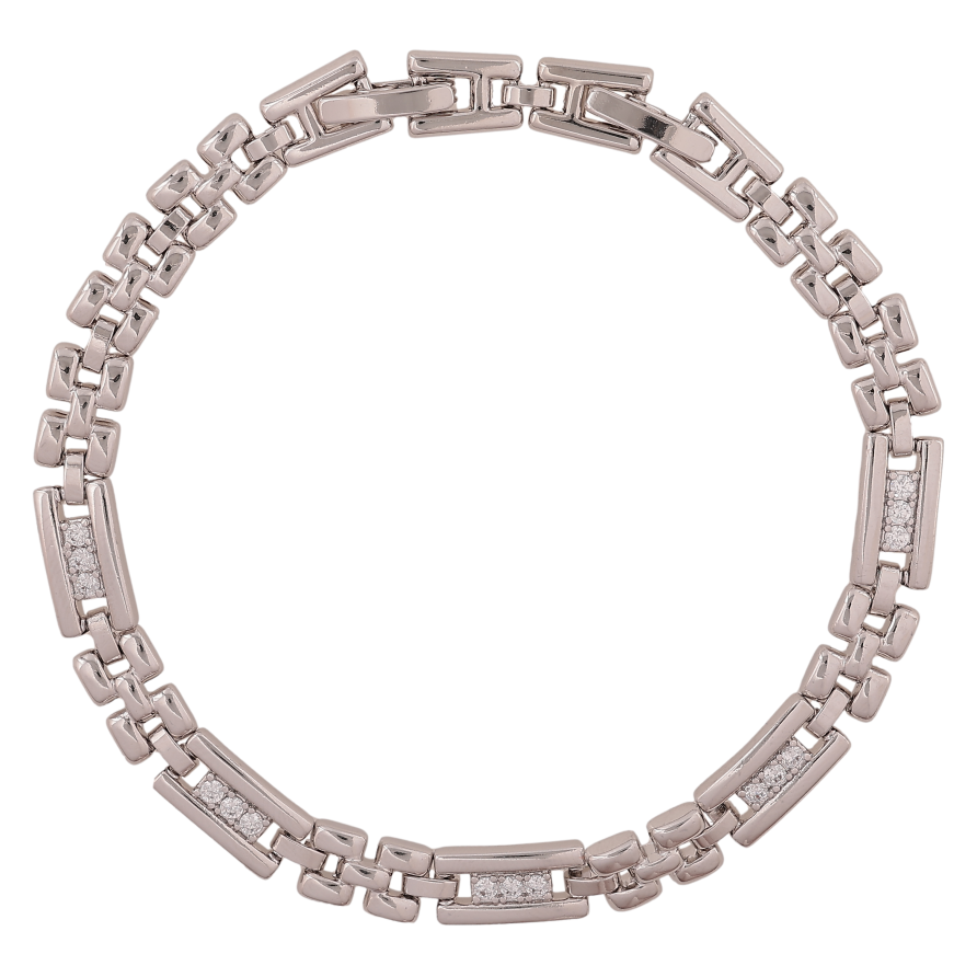 Браслет Xuping колір Родій "Декоративний візерунок з кристалами" довжина з дод. замком 17.5,19.5см х 6мм фото №1 Браслет Xuping колір Родій "Декоративний візерунок з кристалами" довжина з дод. замком 17.5,19.5см х 6мм фото №1