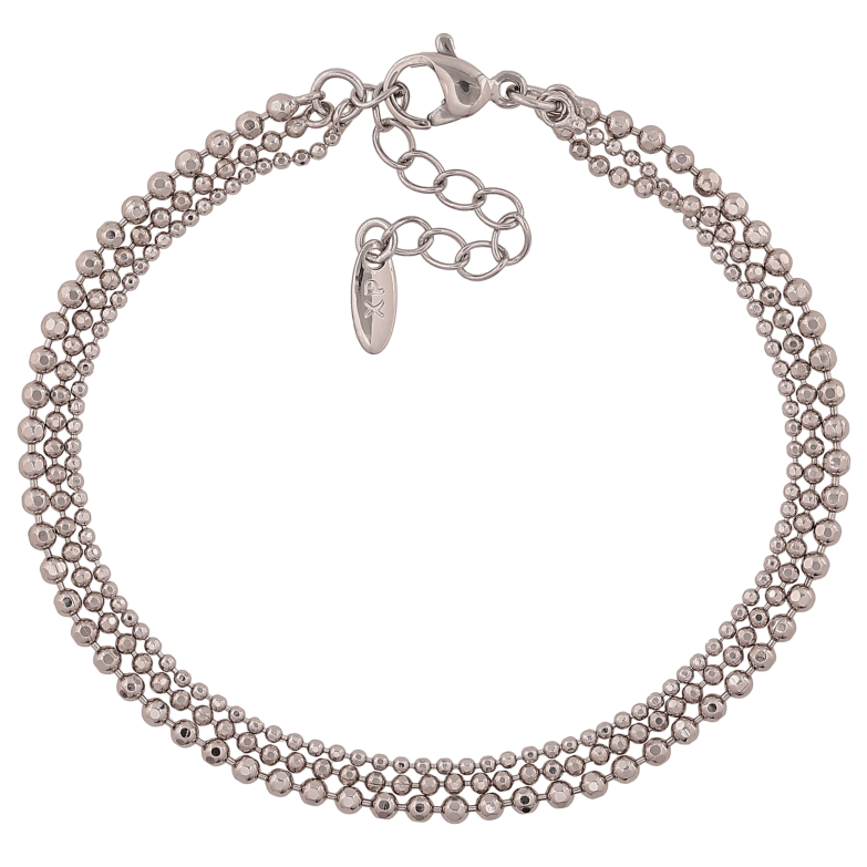 Браслет Xuping цвет Родий "Тройная цепочка Перлина" длина с доп. цепочкой 17-20см х 5мм фото №1 Браслет Xuping цвет Родий "Тройная цепочка Перлина" длина с доп. цепочкой 17-20см х 5мм фото №1