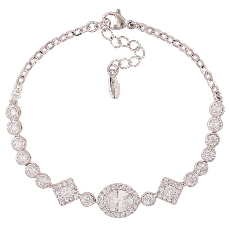 Браслет Xuping цвет Родий "Инкрустация кристаллами" длина с доп. цепочкой 17-20см х 3-9мм фото №9 Браслет Xuping цвет Родий "Инкрустация кристаллами" длина с доп. цепочкой 17-20см х 3-9мм фото №9