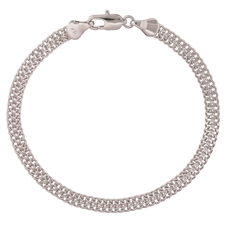 Браслет Xuping колір Родій "Ланцюжок плетіння Подвійне Панцирне" довжина 19см х 4мм фото №20 Браслет Xuping колір Родій "Ланцюжок плетіння Подвійне Панцирне" довжина 19см х 4мм фото №20