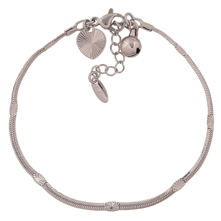 Браслет Xuping цвет Родий "Цепочка Снейк с узором" длина с доп. цепочкой 17.5-20.5см х 2-3мм фото №14 Браслет Xuping цвет Родий "Цепочка Снейк с узором" длина с доп. цепочкой 17.5-20.5см х 2-3мм фото №14