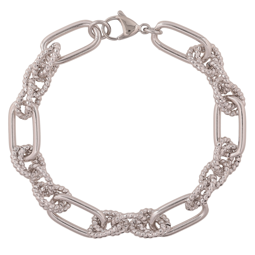 Браслет Xuping колір Родій "Ланцюжок Фантазійний" довжина 21см х 9-11мм фото №1 Браслет Xuping колір Родій "Ланцюжок Фантазійний" довжина 21см х 9-11мм фото №1