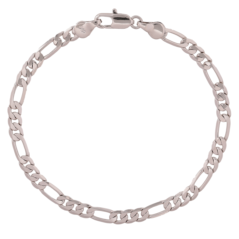 Браслет Xuping цвет Родий "Цепочка плетение Фигаро" длина 19.5см х 5мм фото №1