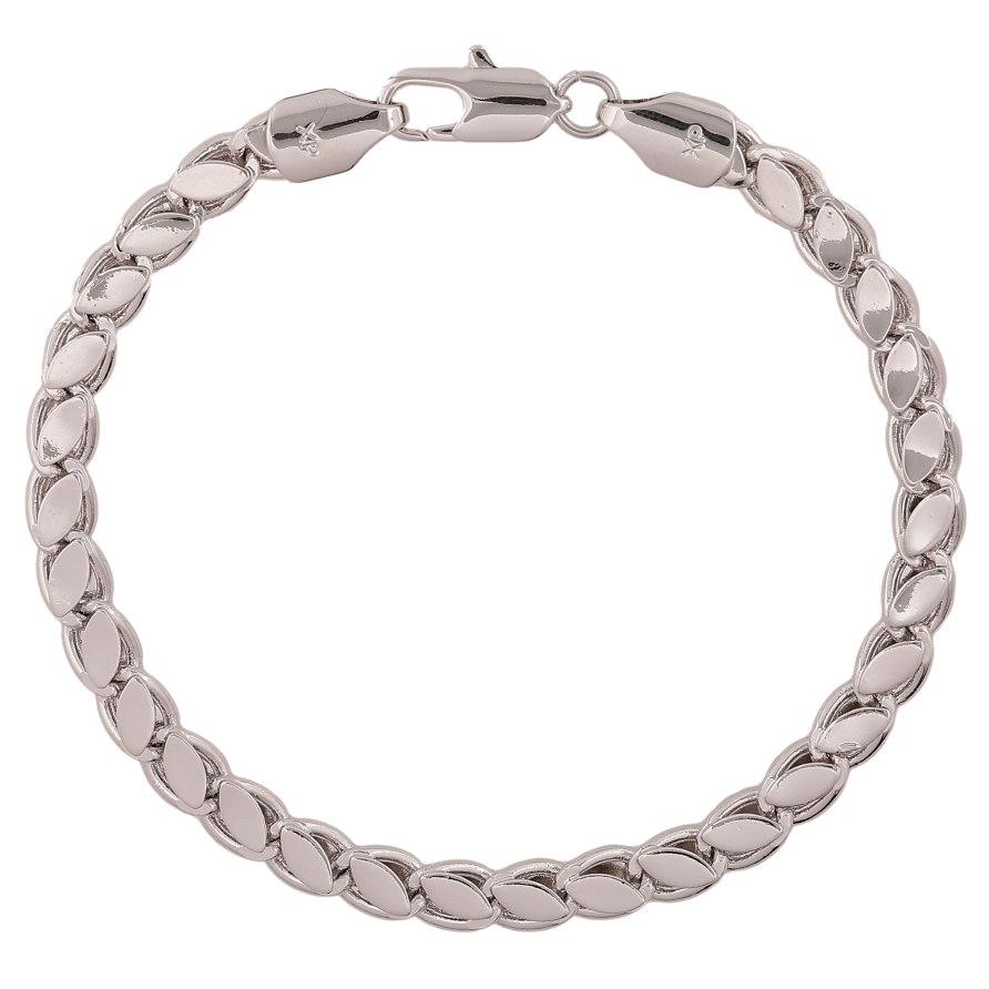 Браслет Xuping цвет Родий "Цепочка плетения Фантазийное" длина 19.5см х 5мм фото №1 Браслет Xuping цвет Родий "Цепочка плетения Фантазийное" длина 19.5см х 5мм фото №1