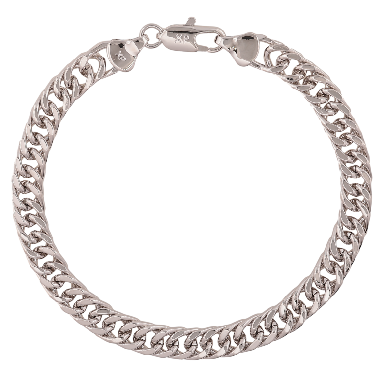 Браслет Xuping цвет Родий "Цепочка плетения Кобра" длина 21см х 7мм фото №1 Браслет Xuping цвет Родий "Цепочка плетения Кобра" длина 21см х 7мм фото №1