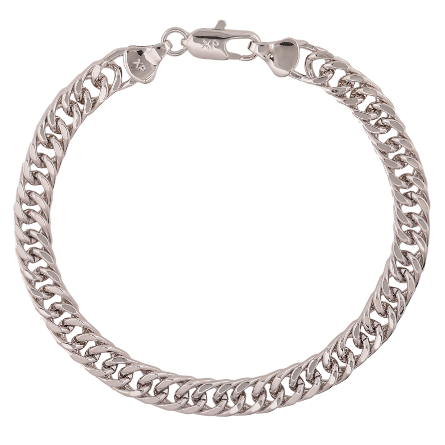 Браслет Xuping цвет Родий "Цепочка плетения Кобра" длина 21см х 7мм фото №1 Браслет Xuping цвет Родий "Цепочка плетения Кобра" длина 21см х 7мм фото №1