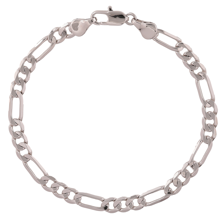 Браслет Xuping цвет Родий "Цепочка Фигаро" длина 19см х 5мм фото №8 Браслет Xuping цвет Родий "Цепочка Фигаро" длина 19см х 5мм фото №8
