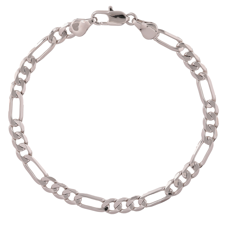 Браслет Xuping цвет Родий "Цепочка Фигаро" длина 19см х 5мм фото №1