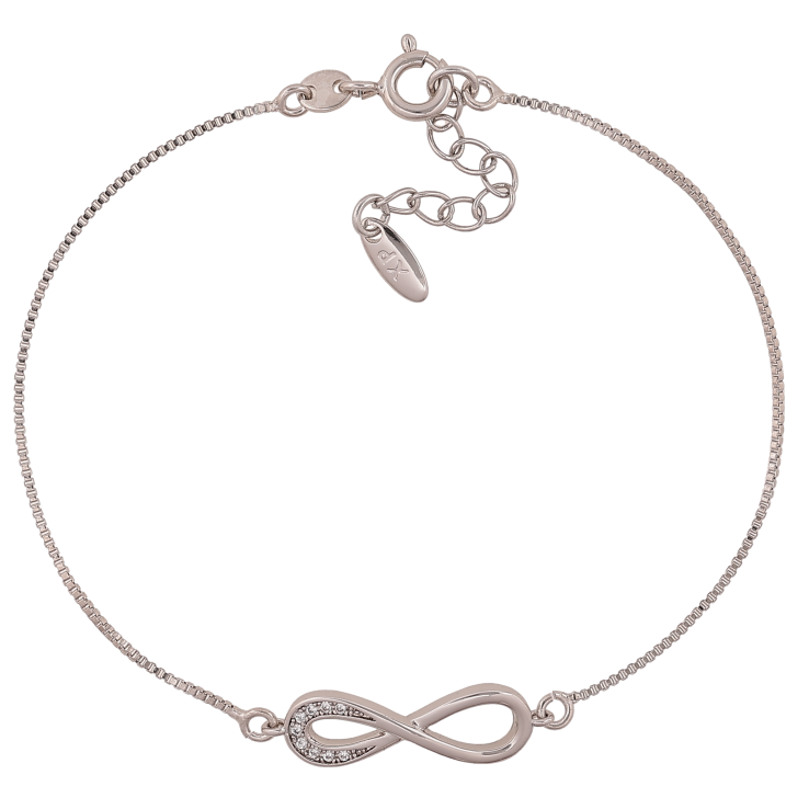 Браслет Xuping колір Родій "Ланцюжок зі знаком нескінченності" довжина з дод. ланцюжком 18-21см х 1-7мм фото №18 Браслет Xuping колір Родій "Ланцюжок зі знаком нескінченності" довжина з дод. ланцюжком 18-21см х 1-7мм фото №18