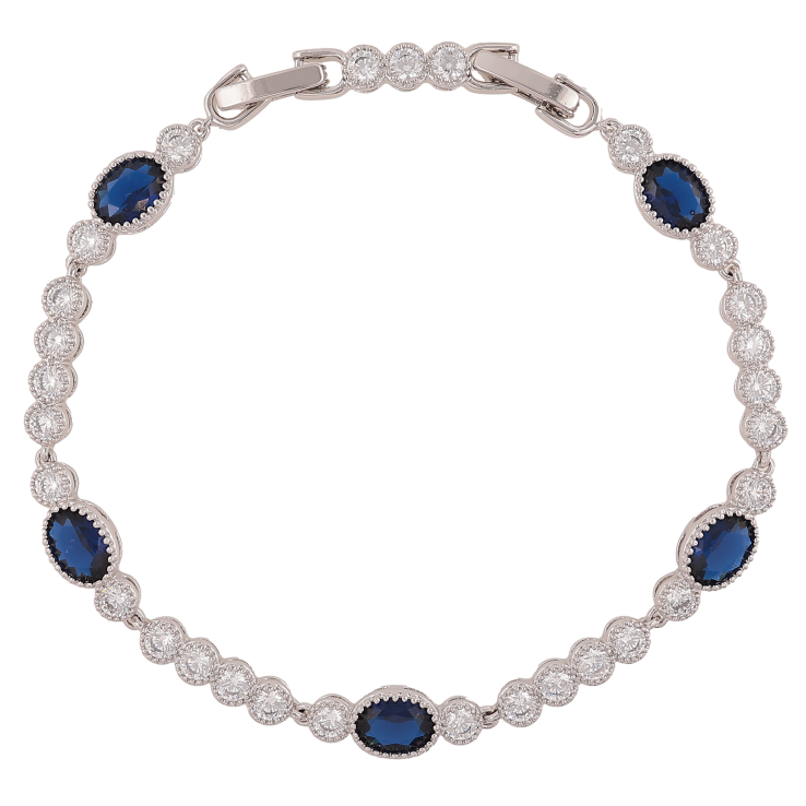 Браслет Xuping цвет Родий "Узор с синими кристаллами" длина с доп.замком 17.5,19.5см х 4-6мм фото №14 Браслет Xuping цвет Родий "Узор с синими кристаллами" длина с доп.замком 17.5,19.5см х 4-6мм фото №14