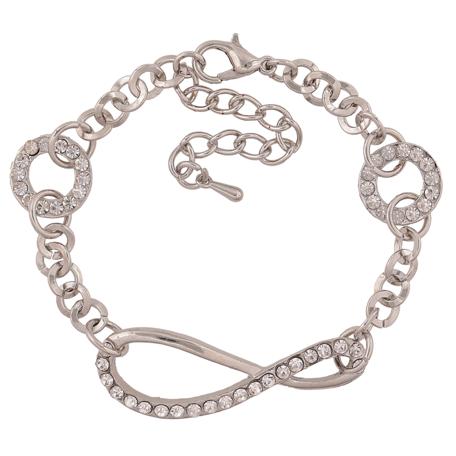 Браслет "Цепочка с декоративными вставками" размер с доп. цепочкой 16-20.5см х 5-13мм фото №1