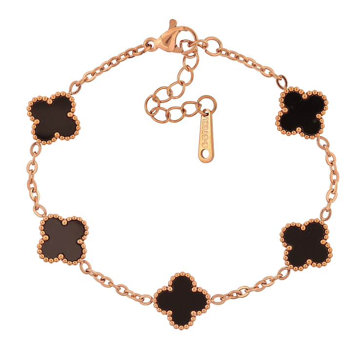 Браслет Нержавеющая сталь "Цепочка с двусторонним клевером" размер с доп.цепочкой 16,5-19.5см х 2-11мм фото №17