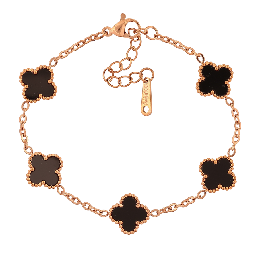 Браслет Нержавеющая сталь "Цепочка с двусторонним клевером" размер с доп.цепочкой 16,5-19.5см х 2-11мм фото №1 Браслет Нержавеющая сталь "Цепочка с двусторонним клевером" размер с доп.цепочкой 16,5-19.5см х 2-11мм фото №1