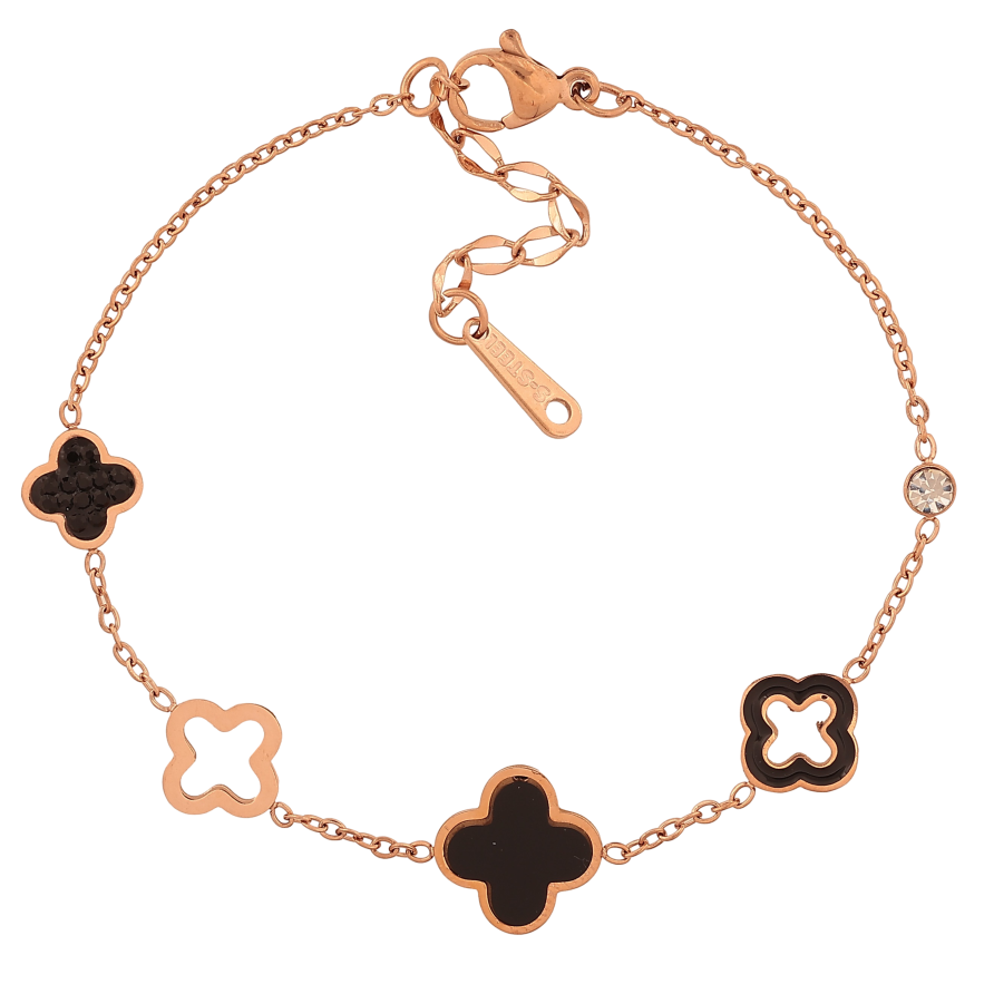 Браслет Нержавеющая сталь "Цепочка с клевером" размер с доп.цепочкой 17-20см х 1-11мм фото №1 Браслет Нержавеющая сталь "Цепочка с клевером" размер с доп.цепочкой 17-20см х 1-11мм фото №1