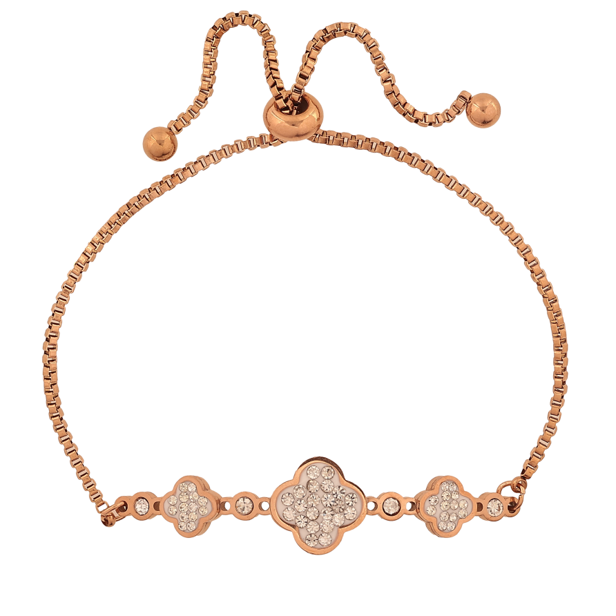 Браслет Нержавеющая сталь "Цепочка с клевером" на затяжке размер 12-23см х 2-11мм фото №1 Браслет Нержавеющая сталь "Цепочка с клевером" на затяжке размер 12-23см х 2-11мм фото №1