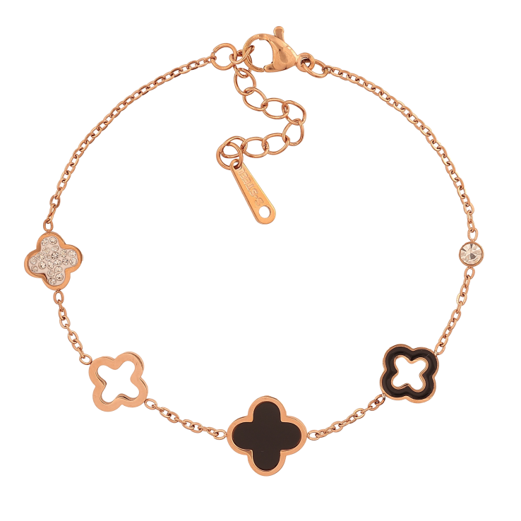 Браслет Нержавеющая сталь "Цепочка с клевером" размер с доп.цепочкой 17.5-20.5см х 1-11мм фото №15