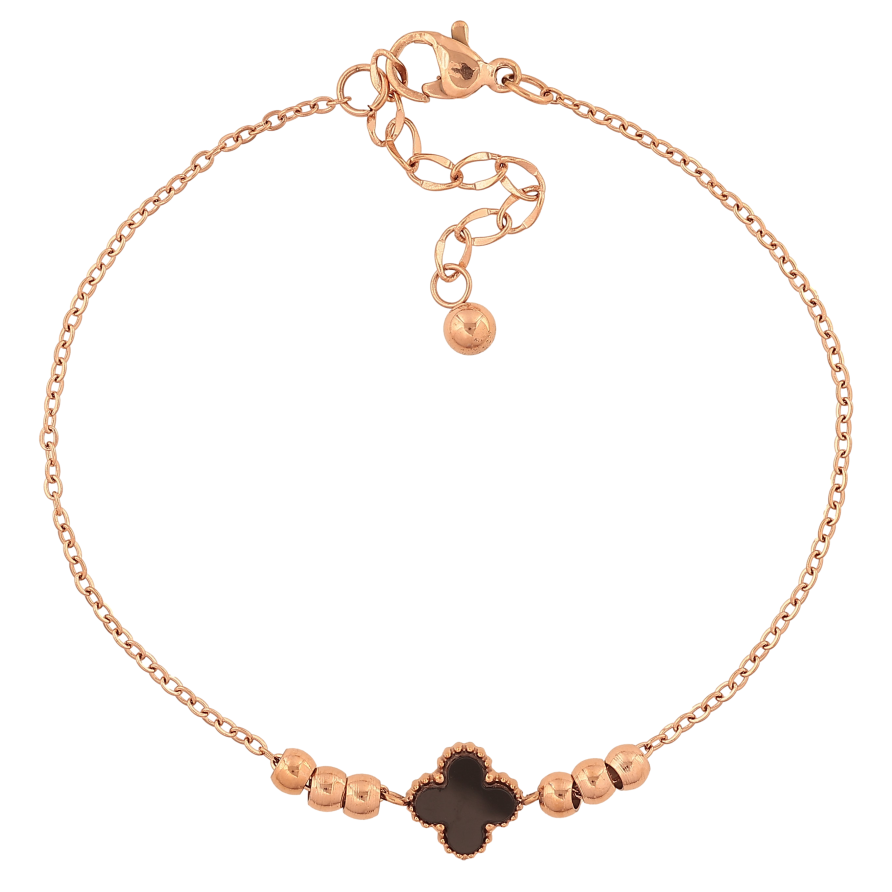 Браслет Нержавеющая сталь "Цепочка с клевером" размер с доп.цепочкой 18-21см х 1-9мм фото №1