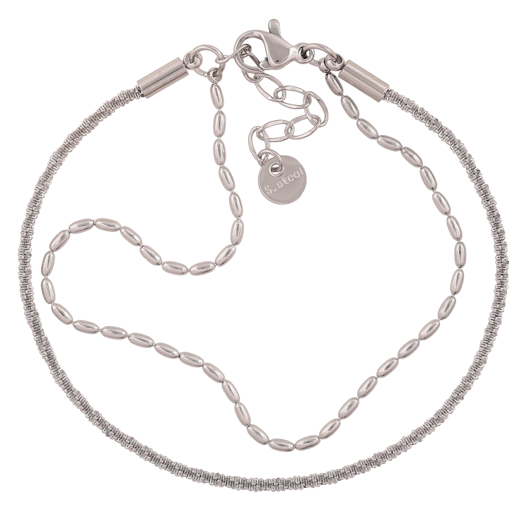 Браслеты Нержавеющая сталь "Двойная цепочка" размер с доп. цепочкой 17-20см х 3мм фото №19