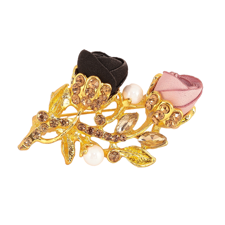 Брошь "Черный и розовый цветочки" фото №17 Брошь "Черный и розовый цветочки" фото №17