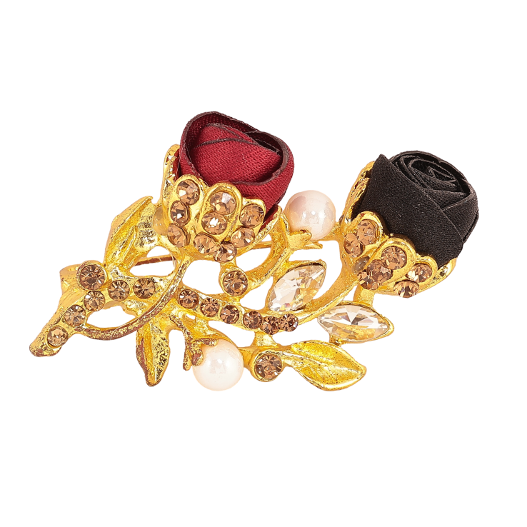 Брошь "Красный и черный цветочки" фото №15 Брошь "Красный и черный цветочки" фото №15