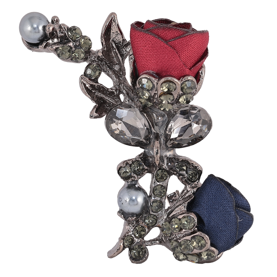 Брошь "Красный и синий цветочки" фото №1 Брошь "Красный и синий цветочки" фото №1