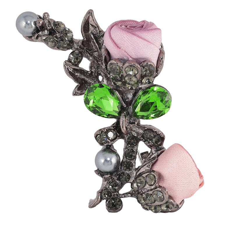 Брошь "Бежевый и розовый цветочки" фото №1 Брошь "Бежевый и розовый цветочки" фото №1