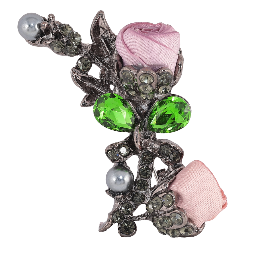 Брошь "Бежевый и розовый цветочки" фото №1 Брошь "Бежевый и розовый цветочки" фото №1