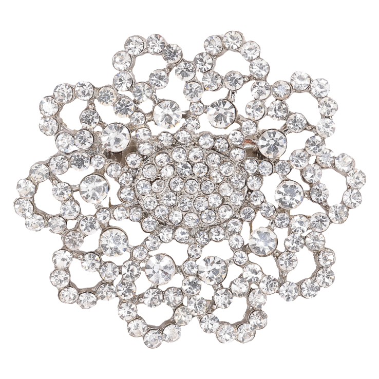 Брошь "Цветок со стразами" фото №18