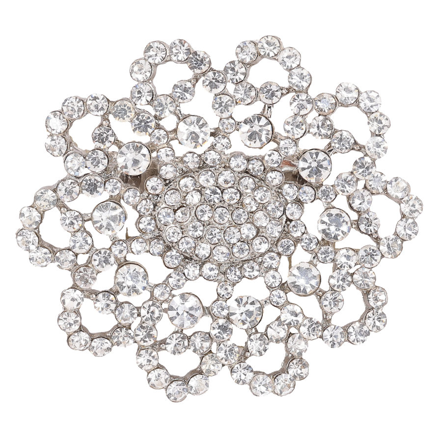 Брошь "Цветок со стразами" фото №1 Брошь "Цветок со стразами" фото №1