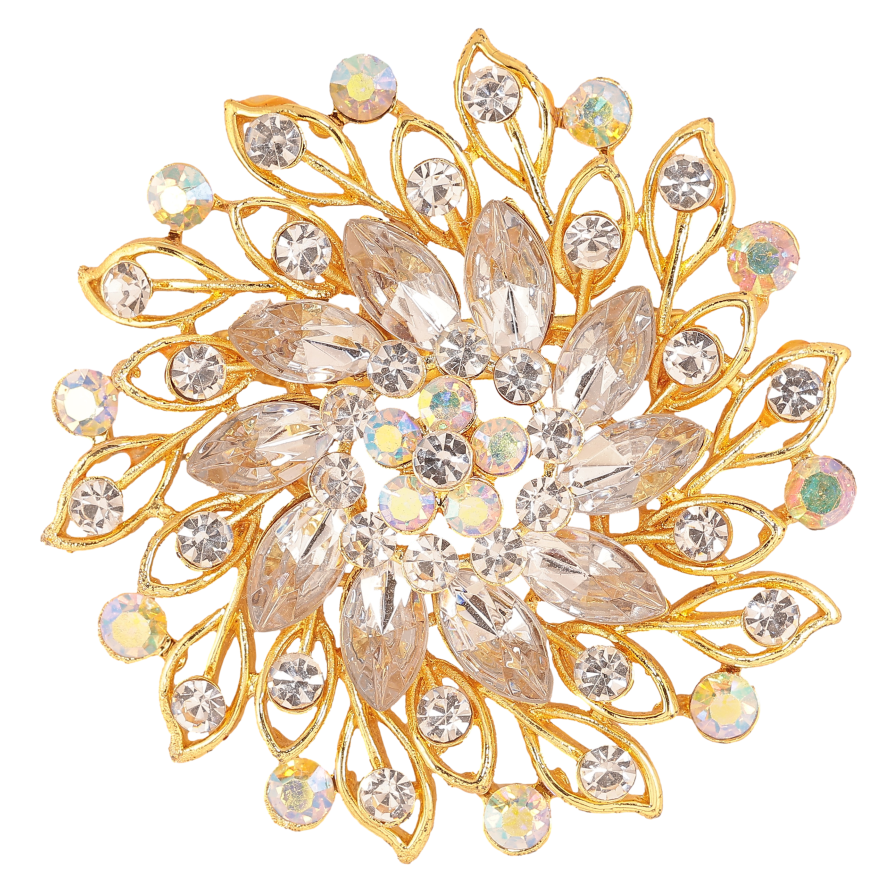 Брошка "Квітка зі стразами" фото №1 Брошка "Квітка зі стразами" фото №1