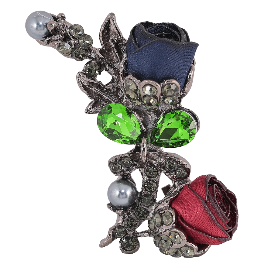 Брошь "Красный и синий цветочки" фото №1 Брошь "Красный и синий цветочки" фото №1