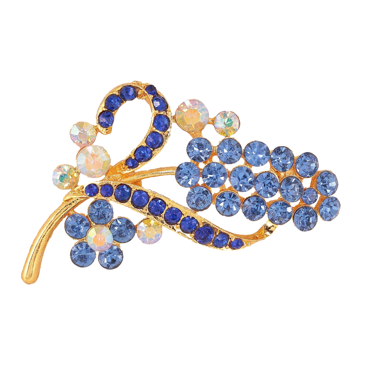 Брошка "Гілочка з синіми стразами" фото №23 Брошка "Гілочка з синіми стразами" фото №23